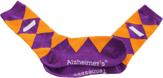 2017 Purple Argyle Socks